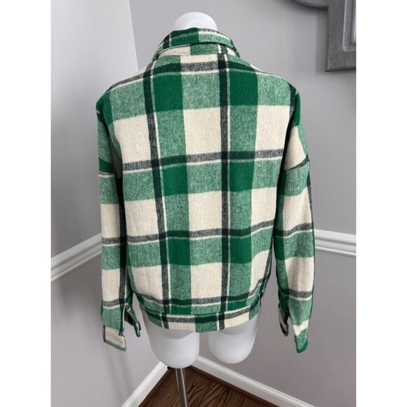 Staccato Green Plaid Jacket Size Medium - Picture 3 of 3